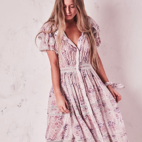 SOLD - Claribel Dress in Powder - Picture 3 of 6